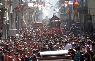 Taksim’de insan seli