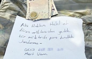 Bahçeden erik yiyen jandarma para ve not bıraktı