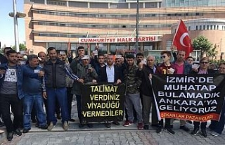 CHP Genel Merkezi önünde pazarcı eylemi