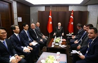 Erdoğan, Hyundai yöneticilerini kabul etti