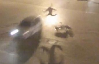 Havada taklalar atarak yere çakıldı