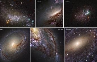 Hubble’in çektiği en yakın galaksilerin görüntüleri...