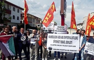 İsrail’in Ankara Büyükelçiliği önünde eylem