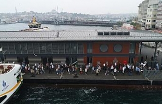 Hizmete başlayan Karaköy İskelesi havadan görüntülendi