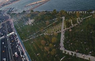 İftar yoğunluğu havadan görüntülendi