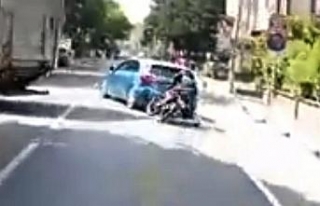 Motosikletlilerin ölümden döndüğü kazalar