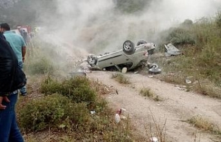 Osmaneli’de otomobil takla attı: 4 yaralı