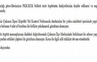 PKK’lı teröristler yolcu minibüsünde bombayla...