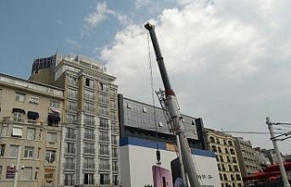 Taksim Meydanı’nda ilginç görüntü