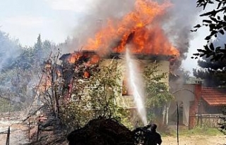Uludağ’daki lüks villalar böyle yandı