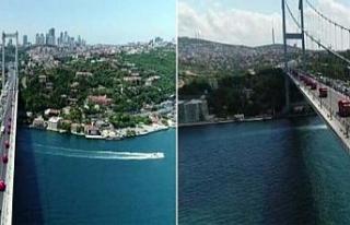 15 Temmuz’un sembolü kamyonlar Şehitler Köprüsünden...