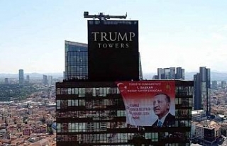 Cumhurbaşkanı Erdoğan’ın posteri Trump Towers’ta