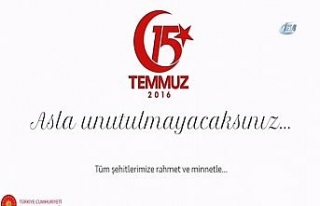 Cumhurbaşkanlığından 15 Temmuz videosu