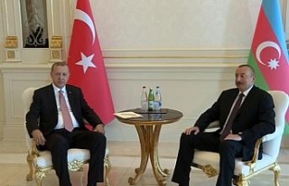 Erdoğan ve Aliyev baş başa görüştü