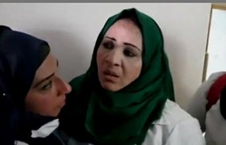 Filistinli hemşire kocasının öldüğünü yaralıları...