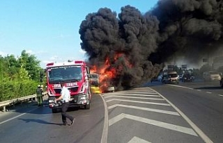 İstanbul’da belediye otobüsünde korkutan yangın