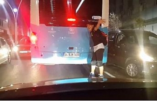 Patenli gencin tehlikeli yolculuğu kamerada