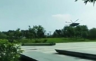 Pekin’de helikopter düştü