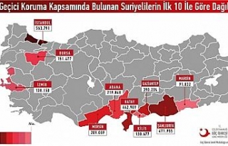Suriyeliler en çok İstanbul, en az Bayburt’ta