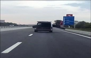 Sürücünün yük taşıma yöntemi görenleri şaşkına...