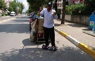 Teknolojiye ayak uyduran kağıt toplayıcısı