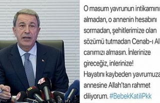 Bakan Akar’dan ‘BebekKatiliPKK’ hashtagli paylaşım