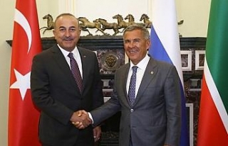 Bakan Çavuşoğlu, Tataristan Cumhurbaşkanı ile...