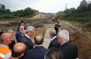 Bakan Turhan, Ordu Çevre Yolu inşaatında incelemelerde...