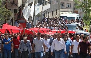 Diyarbakır şehidi ’kahrolsun PKK’ sloganları...