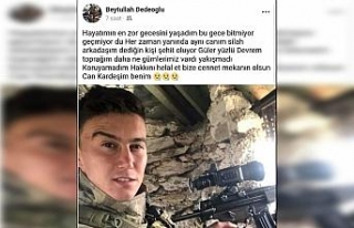Şehit onbaşının silah arkadaşından duygulandıran...