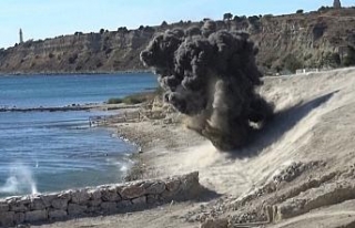 Çanakkale’de top mermisi bulundu