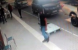Gelin arabalı soygun girişimi kamerada