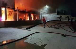 İşçilerin kaldığı konteynerde yangın çıktı