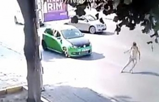 Öğretmeninin yaşadığı feci kaza kamerada