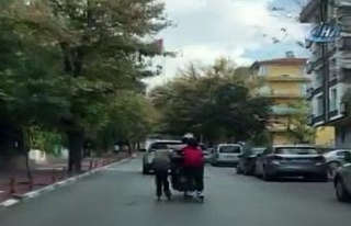 Trafikte patenle tehlikeli yolculuk