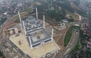 Çamlıca Camii’nde son hali havadan görüntülendi