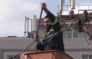 Kamyon sürücüsü canını hiçe saydı