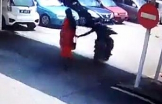 Motosikletli gasp kamerada