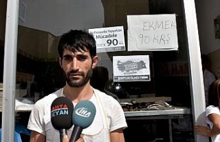 Örnek esnaf ekmek fiyatını 90 kuruşa indirdi