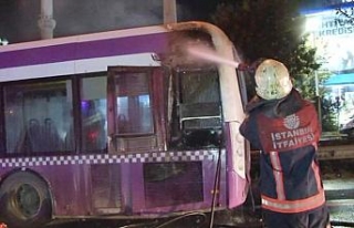 TEM otoyolunda korkutan otobüs yangını