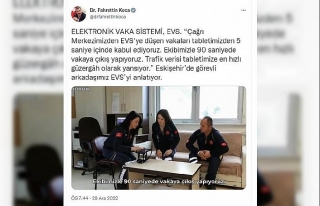 Bakan Koca: EVS sistemi ile ekipler 90 saniyede vakaya...