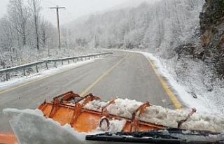 Kastamonu'da kar yağışı