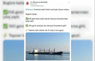 MSB: Ukrayna limanlarından 14 milyon ton tahıl taşındı