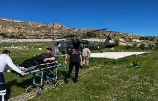 Askeri helikopter, kalp krizi geçiren hasta için...