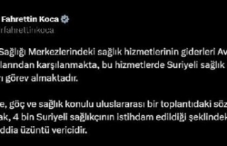 Bakan Koca'dan Suriyeli sağlıkçı istihdamı...