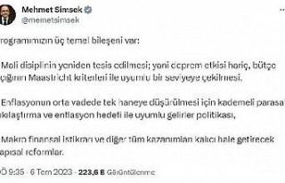 Bakan Şimşek, ekonomi programının 3 temel bileşenini...