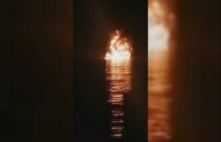 Bodrum’da lastik botta patlama sonrası yangın:...