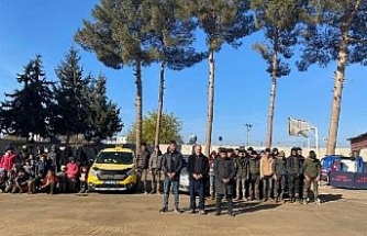 Kilis'te 57 kaçak göçmen yakalandı, 5 organizatör şüphelisi gözaltına alındı