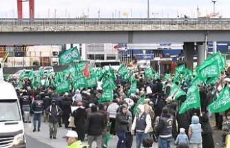 Ambarlı Limanı'nda İsrail protestosu 
