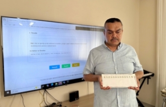 Ankara- Görme engelli öğretmenden yerli iletişim cihazı